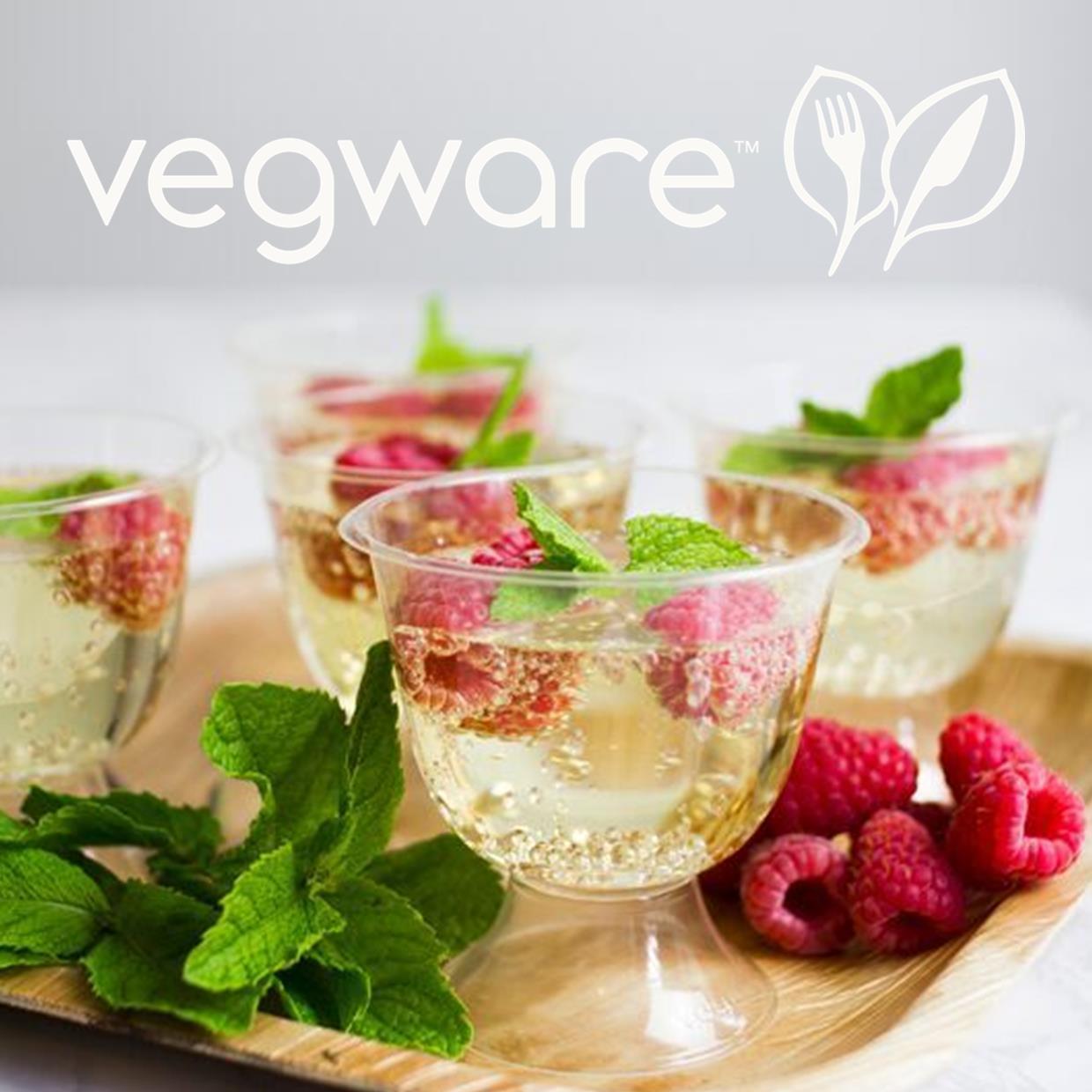 R175W-PLA Vegware™ Compostable 6-ounce Wine Goblets